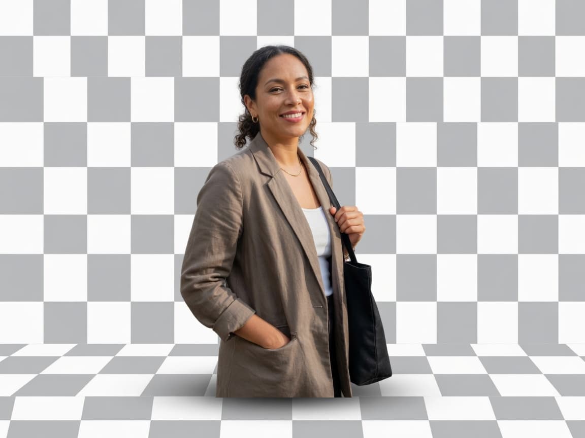 Portrait after AI background removal