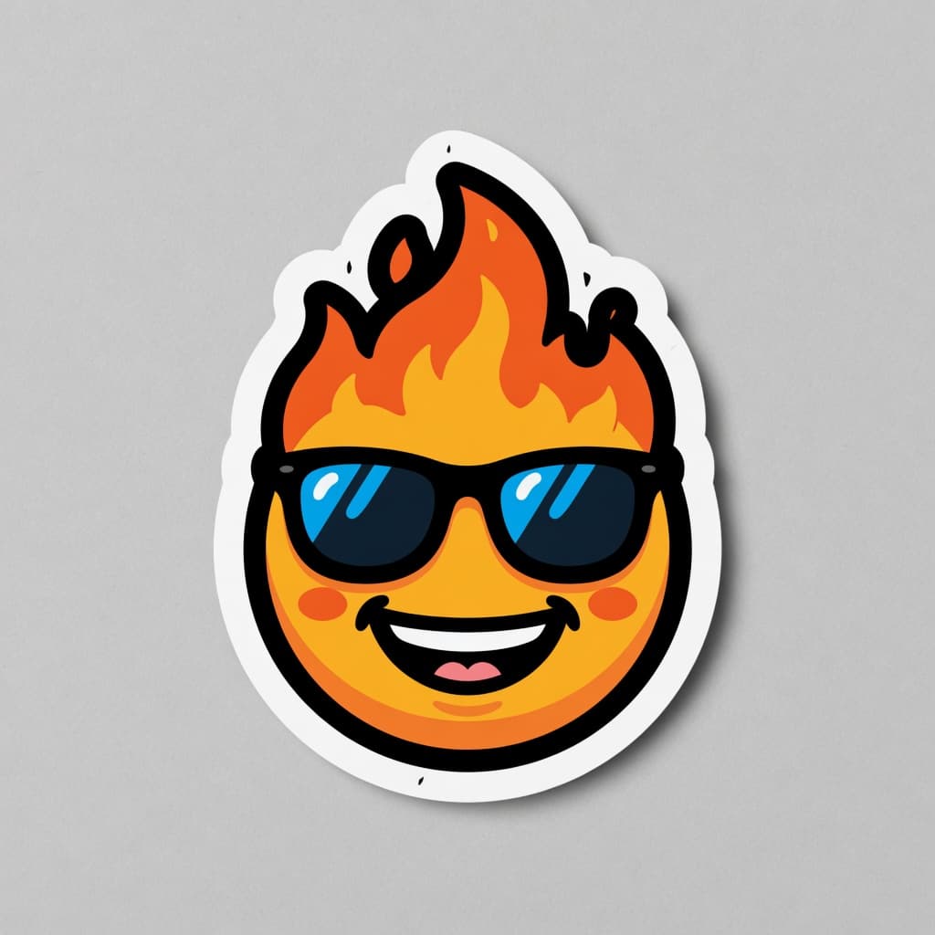 Fire emoji sticker