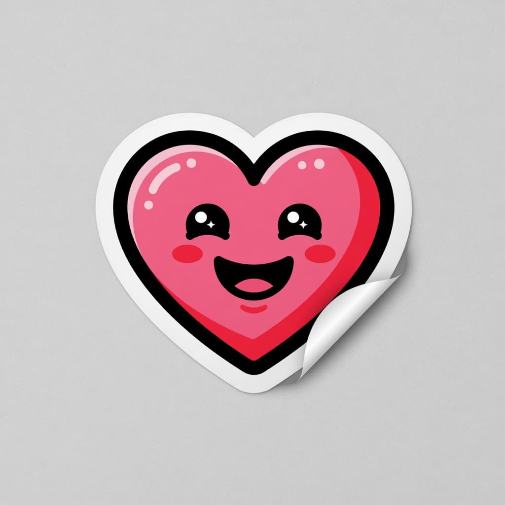 Heart emoji sticker
