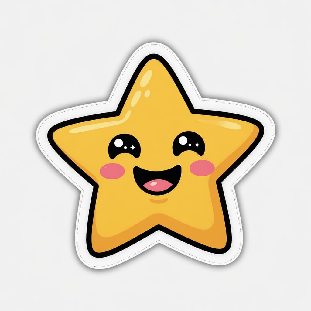 Cute star emoji sticker
