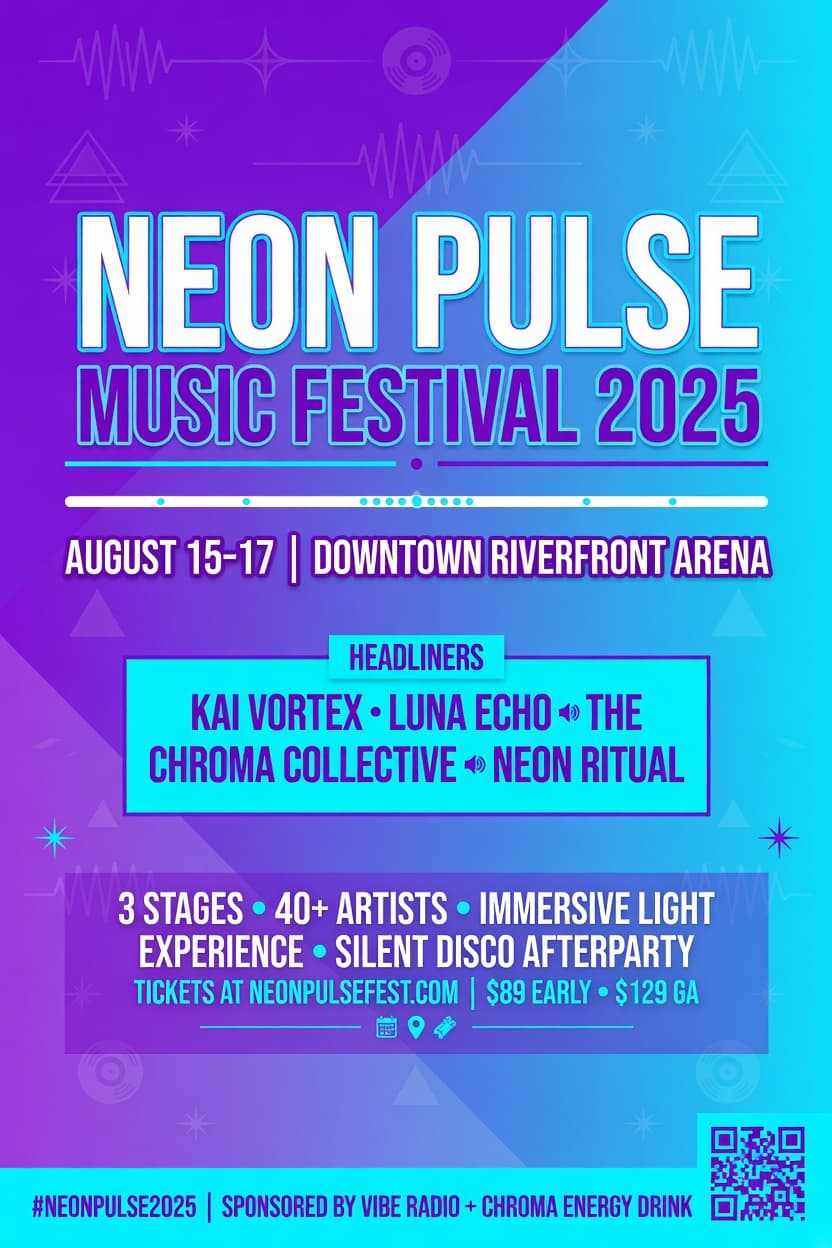 Music festival flyer