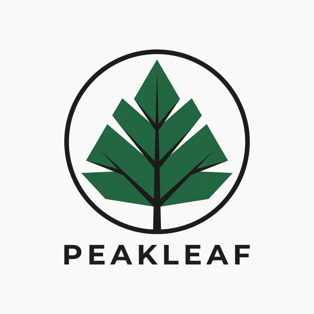 Leaf circle logo mark